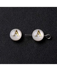 Sedef Varaklı Harf - A - 8mm  1 adet