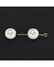 Sedef Varaklı Harf - G - 1 adet - 8mm