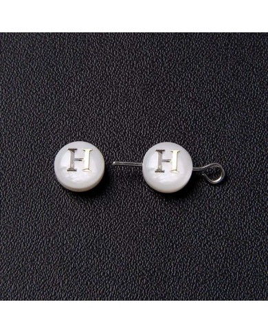 Sedef Varaklı Harf - H - 1 adet - 8mm