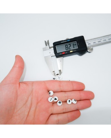"F" 8 mm Adet Sedef Harf Boncuk