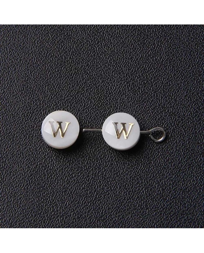Sedef Varaklı Harf - W - 1 adet - 8mm
