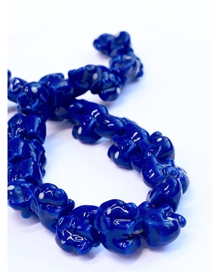 İpe Dizili Seramik Boncuk Lacivert Fil 9mm - 1 Dizi