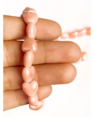 İpe Dizili Seramik Boncuk Mor Kalp 10mm - 1 Dizi