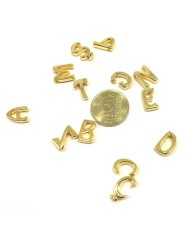 "P" Mini Harfler Lak Kaplama Gold - 3 Adet