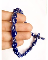 İpe Dizili Seramik Boncuk Mavi Kalp 10mm - 1 Dizi