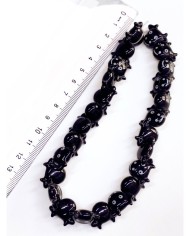 İpe Dizili Seramik Boncuk Siyah İnek 19mm - 1 Dizi