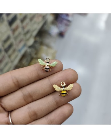 Mineli Sarı Arı Kolye Bileklik Ucu Charm 1 Adet