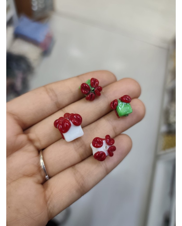 Cam Hediye Paketi Yeşil Kolye Bileklik Ucu Charm 1 Adet