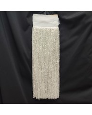 120 cm Pullu Boncuklu İthal Saçak Gümüş 1 Metre