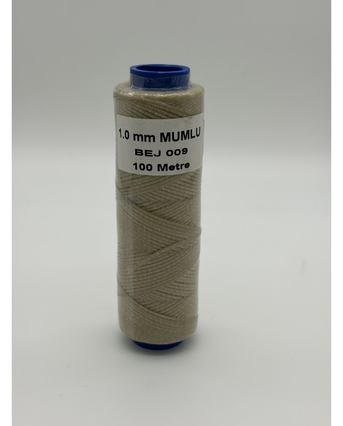 Mumlu İp Bej 1 mm 100 Metre