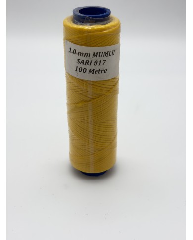 Mumlu İp Sarı 1 mm 100 Metre