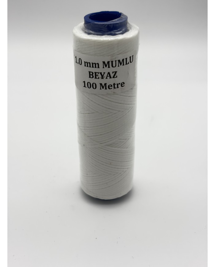 Mumlu İp Beyaz 1 mm 100 Metre