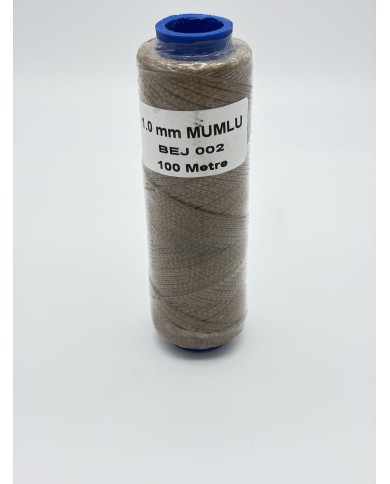 Mumlu İp Vizon Beji 1 mm 100 Metre