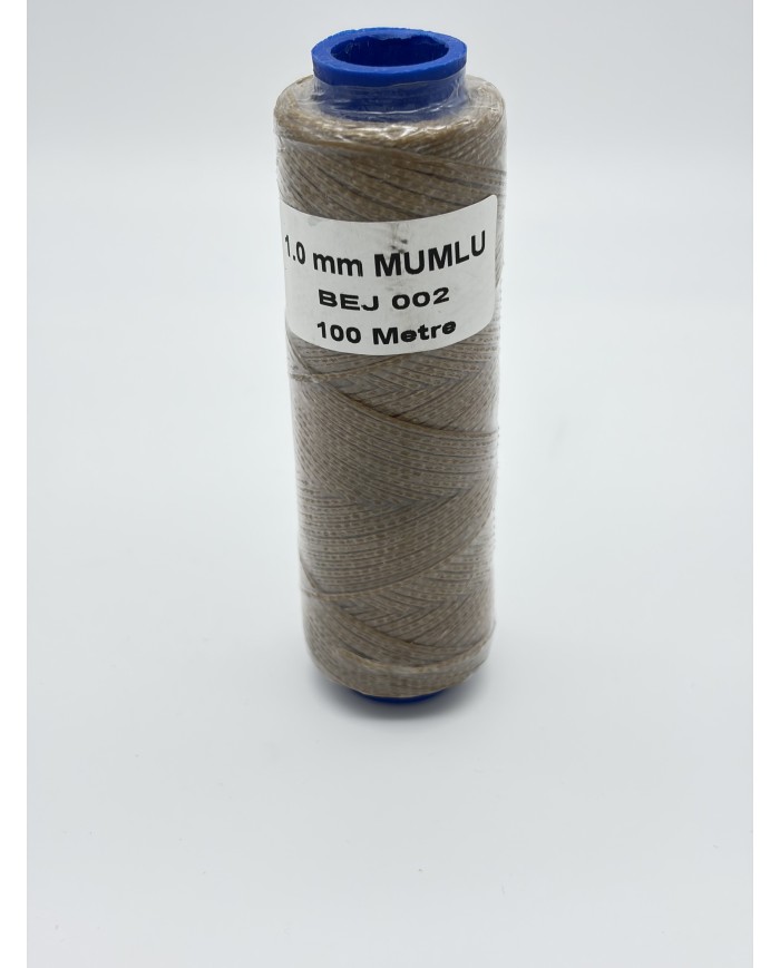 Mumlu İp Vizon Beji 1 mm 100 Metre