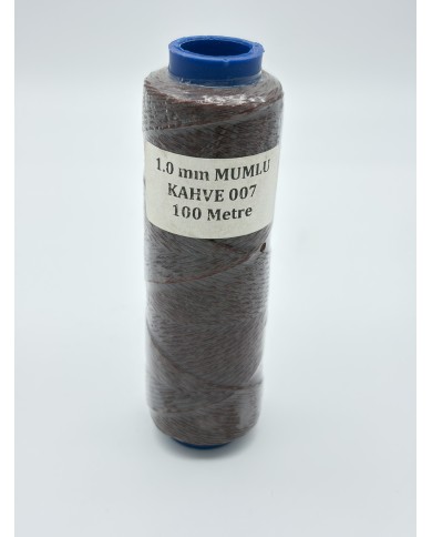 Mumlu İp Kahve 1 mm 100 Metre