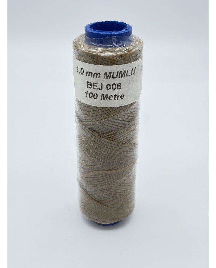 Mumlu İp Bej 1 mm 100 Metre