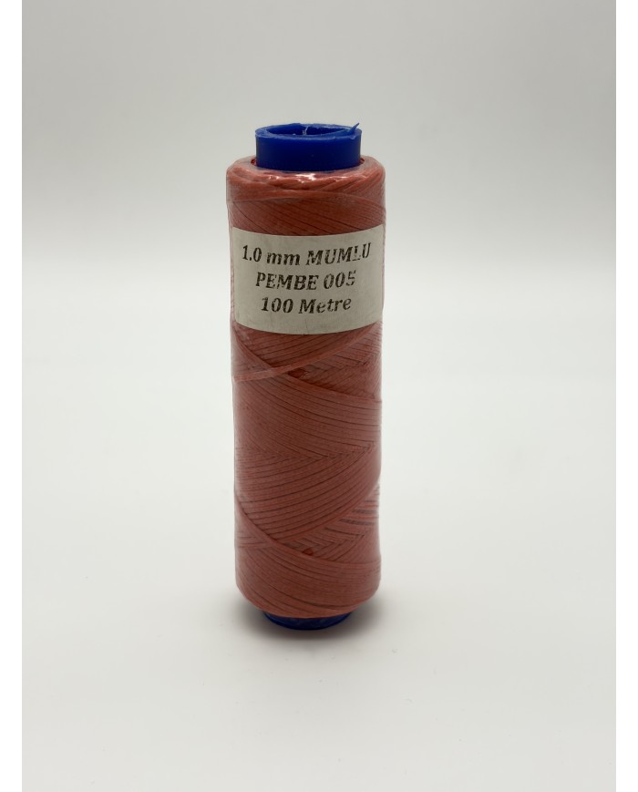 Mumlu İp Somon Mercan 1 mm 100 Metre