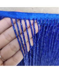 15 cm Kesme Boncuk Saçak Saks Mavisi 1 Metre