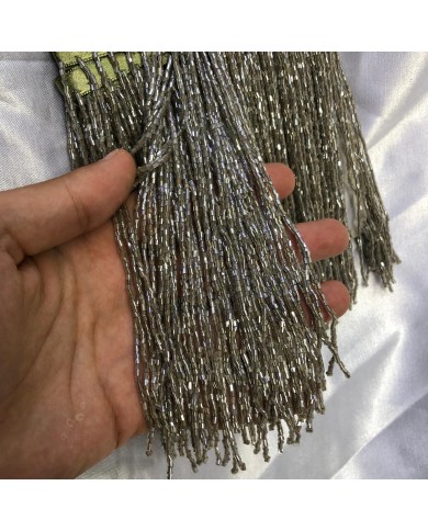 15 cm Kesme Boncuk Saçak Antrasit Bronz 1 Metre