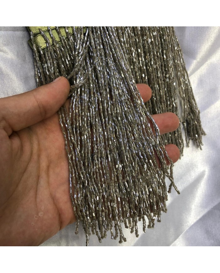 15 cm Kesme Boncuk Saçak Antrasit Bronz 1 Metre