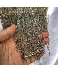 15 cm Kesme Boncuk Saçak Vizon Gri 1 Metre