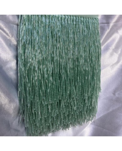 15 cm Kesme Boncuk Saçak Buz Mavisi 1 Metre