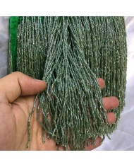15 cm Kesme Boncuk Saçak Zeytin Yeşili 1 Metre