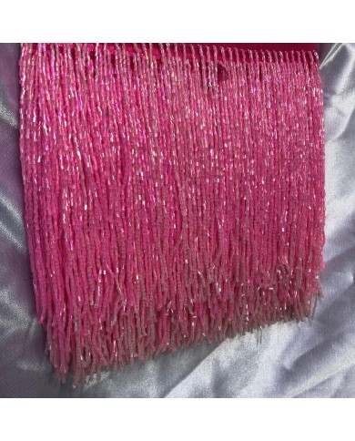15 cm Kesme Boncuk Saçak Şeker Pembe 1 Metre