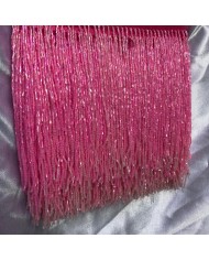 15 cm Kesme Boncuk Saçak Mürdüm Duman Moru 1 Metre