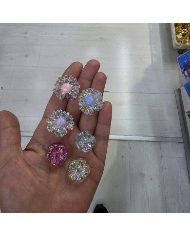 İrize Yapraklı Papatya Figürü Pembe Göbekli 1 Adet