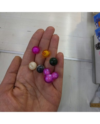Simli Fare Kafası Boncuk Fuşya 1 Adet