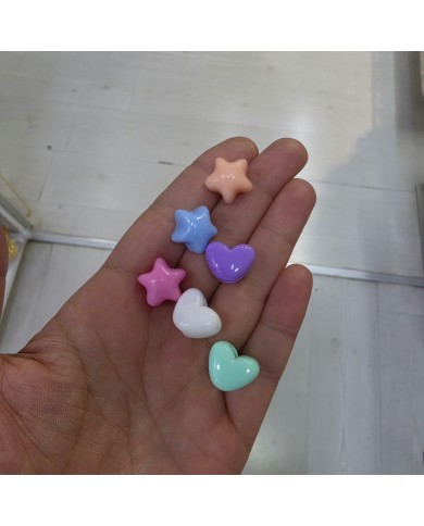 Parlak Mini Kalp Figürü Menekşe Moru 1 Adet