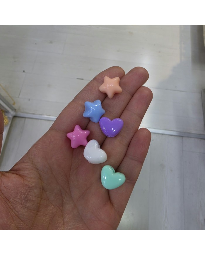 Parlak Mini Kalp Figürü Mint Yeşili 1 Adet