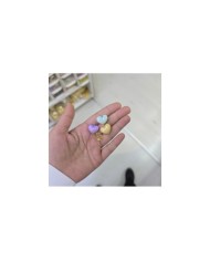 Sedefli Kalp Charm Ucu Lila 1 Adet