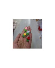 Saplı Yapraklı Gül Figürü Sarı 1 Adet