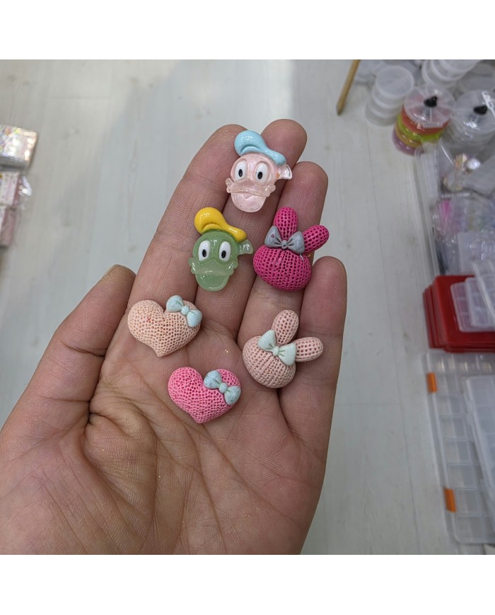 Şapkalı Uzun Burunlu Karakter Yüzü Figürü Pembe Mavi 1 Adet