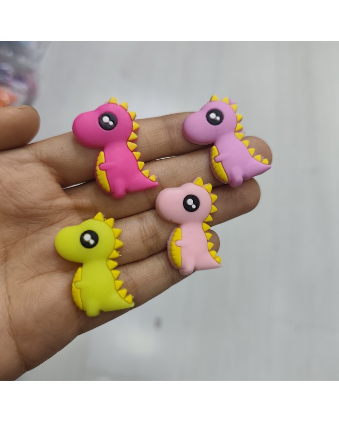 Sarı Sırtlı Sevimli Dinozor Figürü Pudra Pembesi 1 Adet