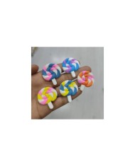 Spiral Lolipop Figürü Mavi Lila Beyaz 1 Adet