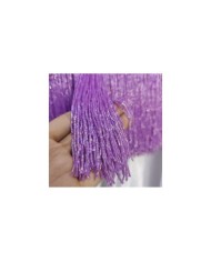 15 cm Uzun Boru Kesme Boncuk Saçak Orkide Lila Moru 1 Metre