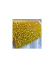 5 cm Uzun Damla Uçlu Kristal Boncuk Saçak Limon Sarısı 1 Metre