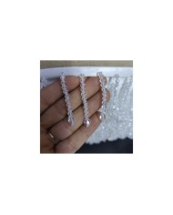 5 cm Şeffaf Damla Uçlu Kristal Boncuk Saçak Kristal Beyaz 1
