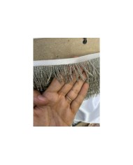 3 cm Boru Boncuklu Saçak Gümüş 1 Metre
